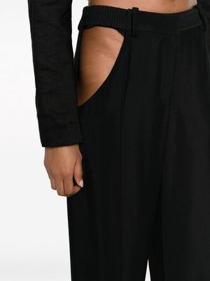 MUGLER Wide-Leg Cut-Out Trousers