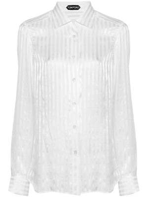 TOM FORD Men's Striped Silk Shirt