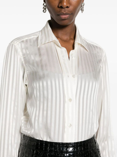 TOM FORD Men's Striped Silk Shirt