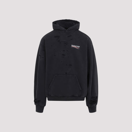 BALENCIAGA Destroyed Layered Hoodie for Men - SS25