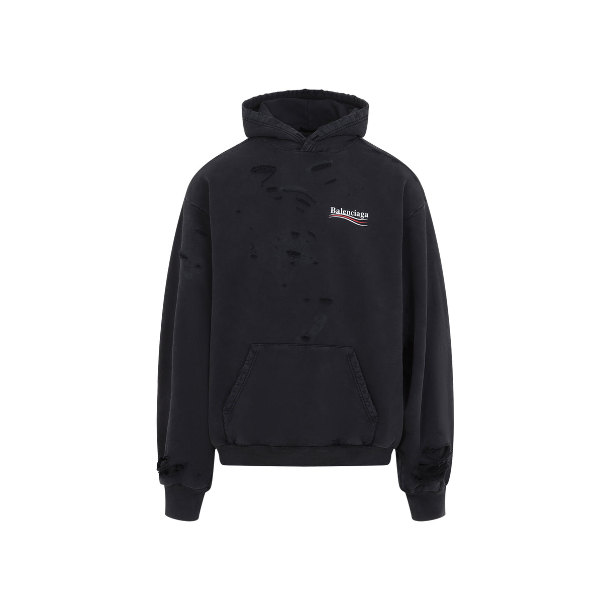 BALENCIAGA Destroyed Layered Hoodie for Men - SS25