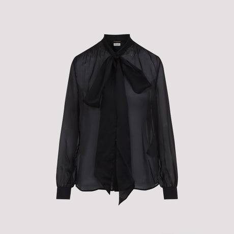 SAINT LAURENT Men's Silk Blouse for SS25