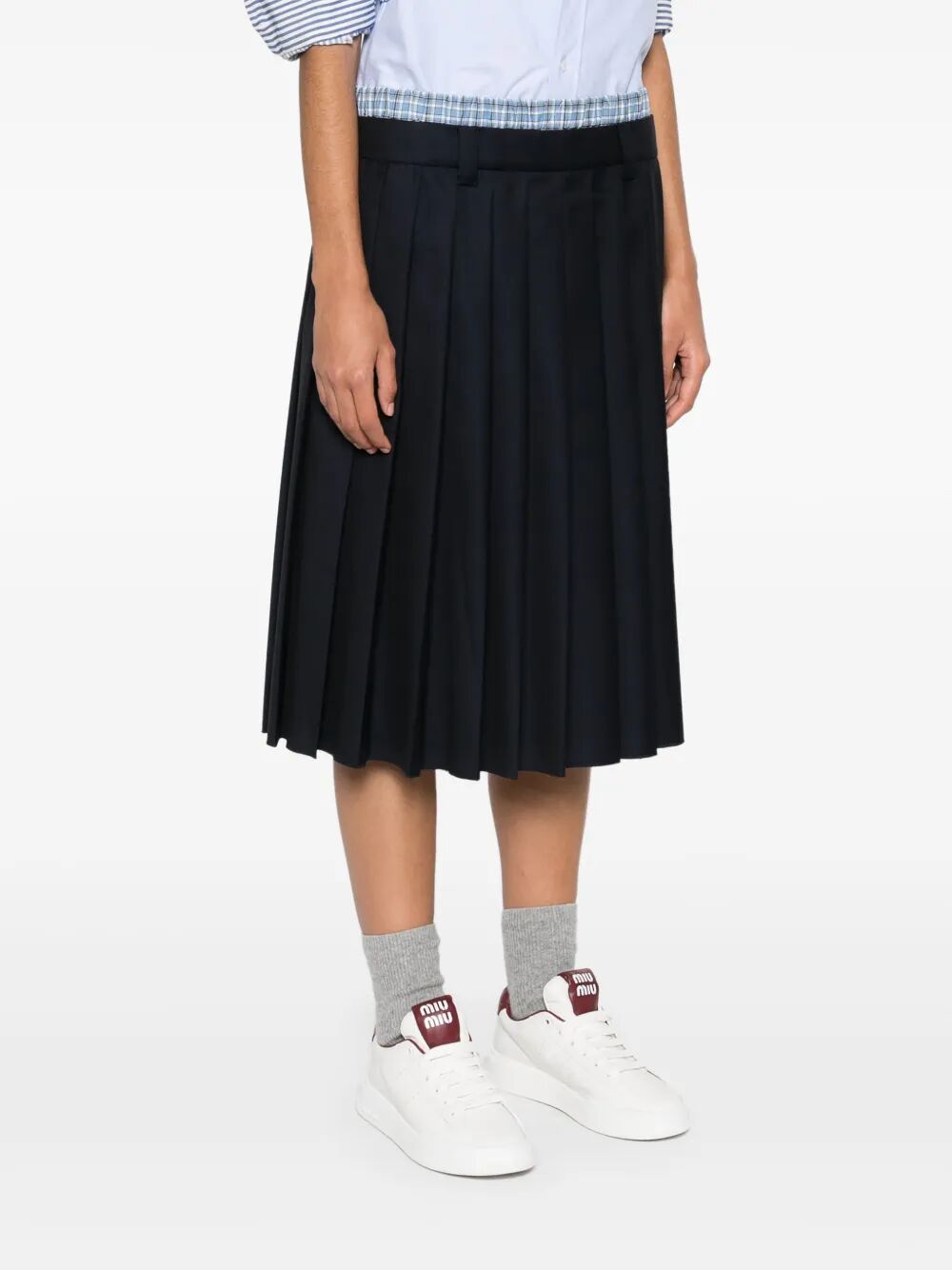 MIUMIU Midi Plissé Skirt for Men