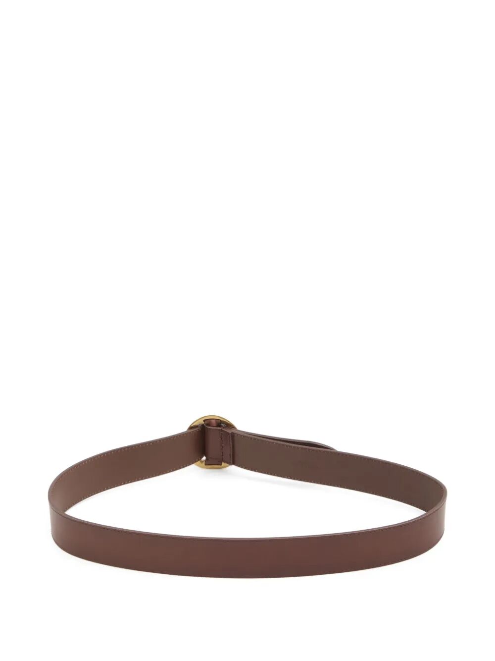 SAINT LAURENT PARIS Oval Buckle Leather Belt - 3.5 cm