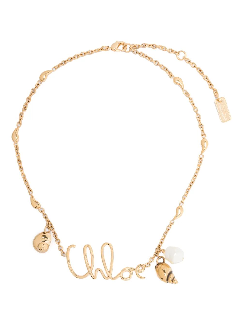 CHLOÉ Adjustable Brass Shells Necklace for Men