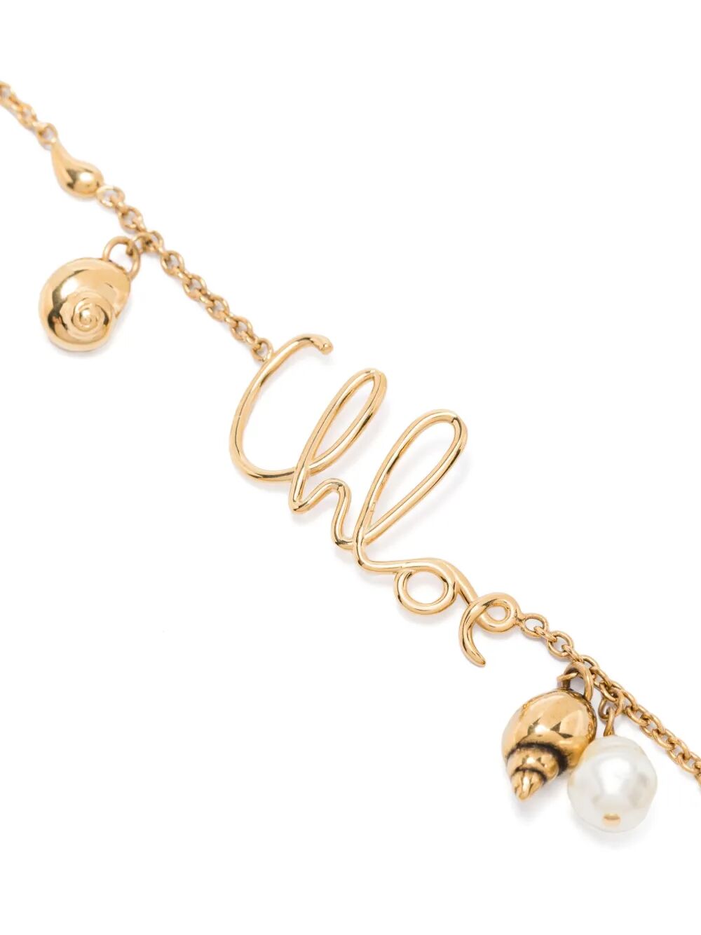 CHLOÉ Adjustable Brass Shells Necklace for Men