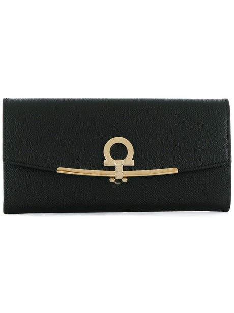 Ferragamo Men's Continental Wallet with Gancini Hook - 19cm x 10cm