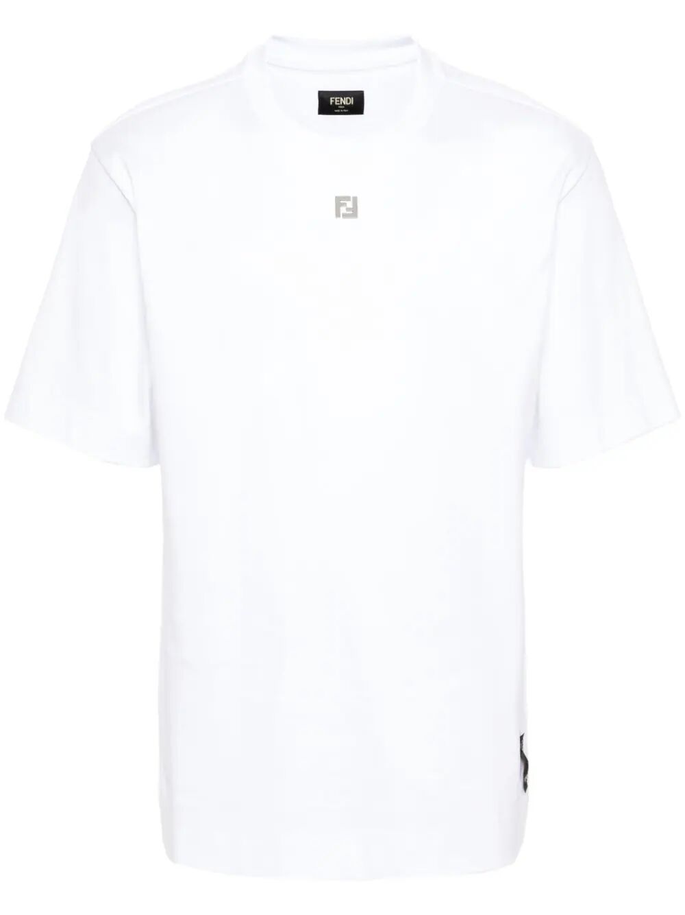 FENDI Metallic Detail Cotton T-Shirt for Women