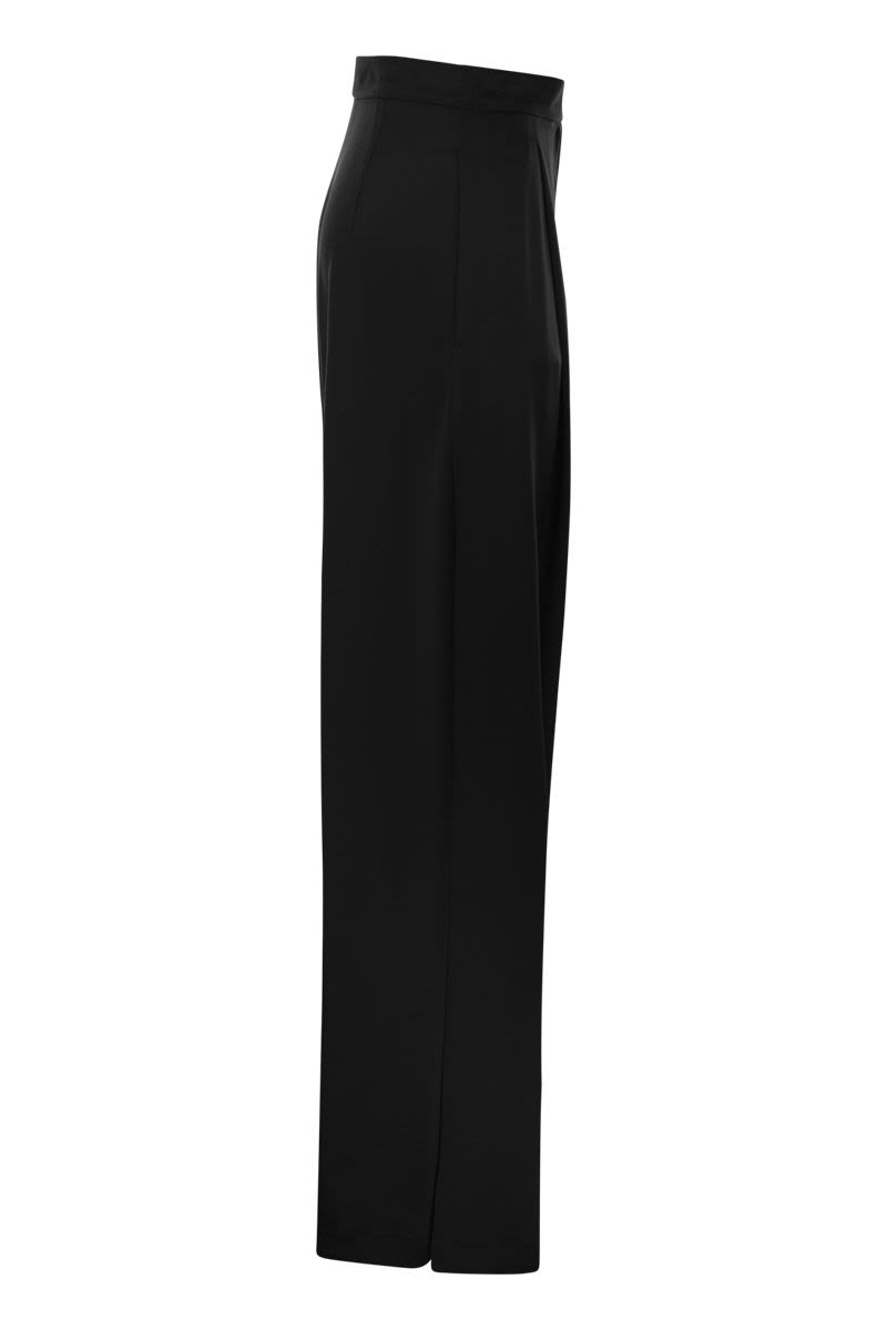 MAX MARA Silk Flare Trousers - High-Waisted Wide Leg