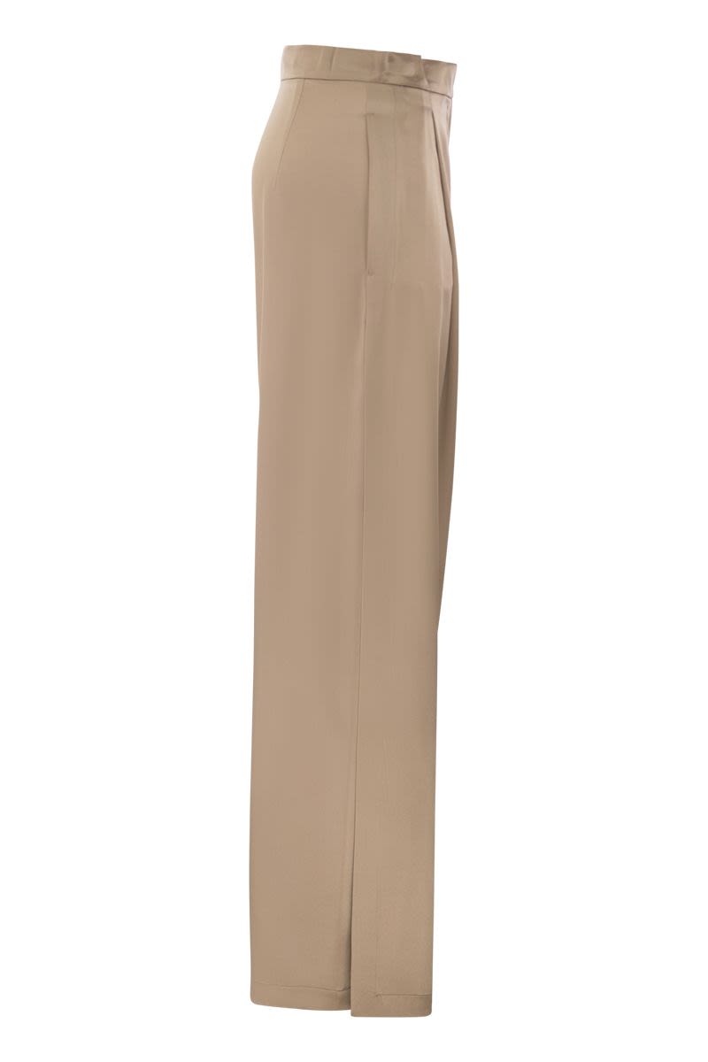 MAX MARA Silk Flare Trousers - High-Waisted Wide Leg