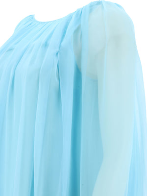 MAX MARA PIANOFORTE Flared Silk Chiffon Dress - SS24 Collection