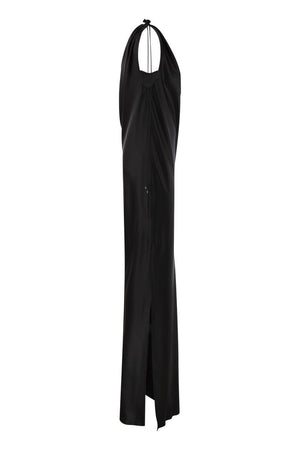 MAX MARA Elegant One-Shoulder Silk Satin Dress