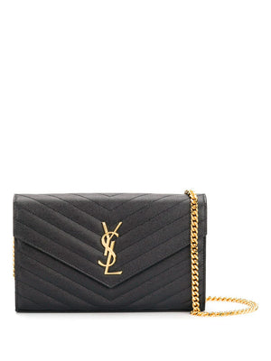 SAINT LAURENT PARIS Classic Chain Wallet - Compact Size 22.5 x 14 x 4 cm