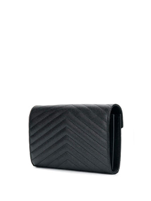 SAINT LAURENT PARIS Classic Chain Wallet - Compact Size 22.5 x 14 x 4 cm