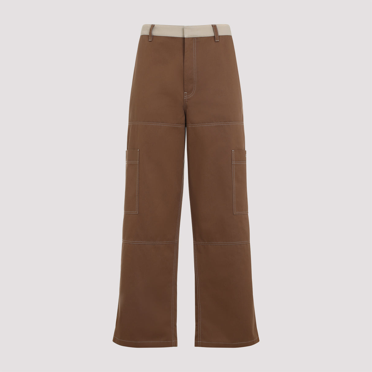 OFF-WHITE Contrasting Waistband Cargo Pants for Women