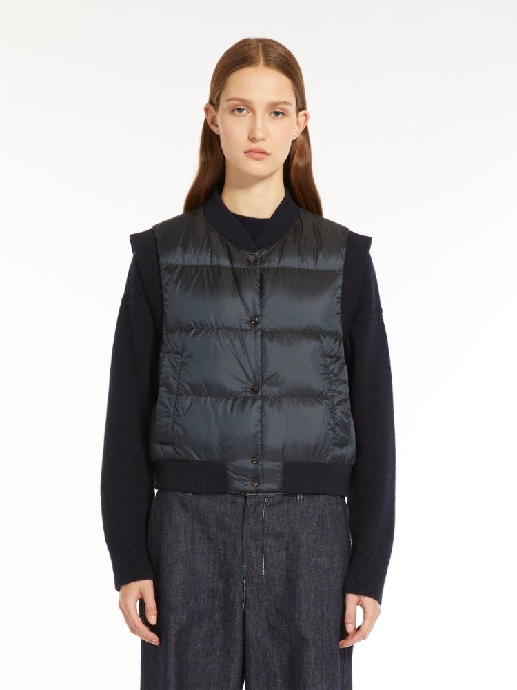 MAX MARA THE CUBE Sleeveless Mini Puffer Vest