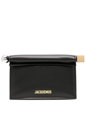 JACQUEMUS Nude and Neutral Leather Clutch for Women - SS24