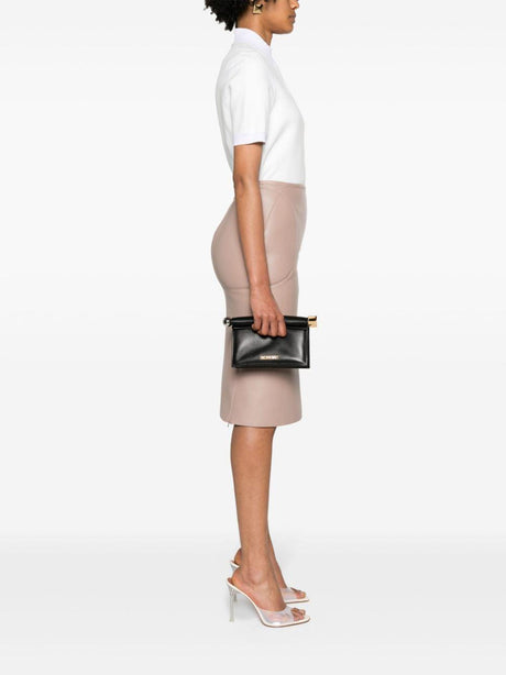 JACQUEMUS Nude and Neutral Leather Clutch for Women - SS24