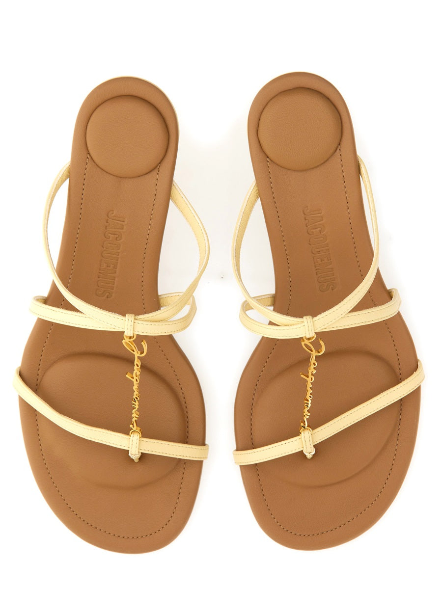 JACQUEMUS Low Sandals with Premium Sheep Leather