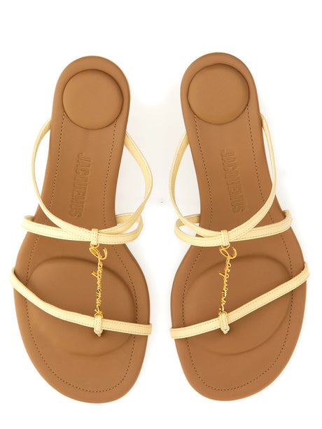 JACQUEMUS Low Sandals with Premium Sheep Leather