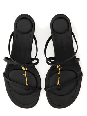 JACQUEMUS Low Sandals with Premium Sheep Leather