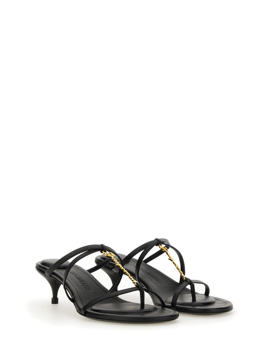 JACQUEMUS Low Sandals with Premium Sheep Leather