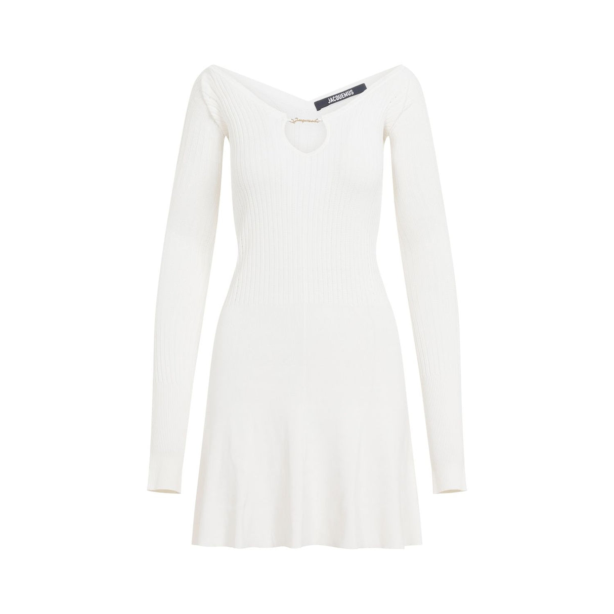 JACQUEMUS Scalloped Long Sleeve Mini Dress for Women