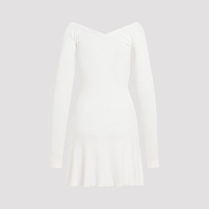 JACQUEMUS Scalloped Long Sleeve Mini Dress for Women