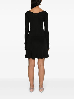 JACQUEMUS Scalloped Long Sleeve Mini Dress for Women