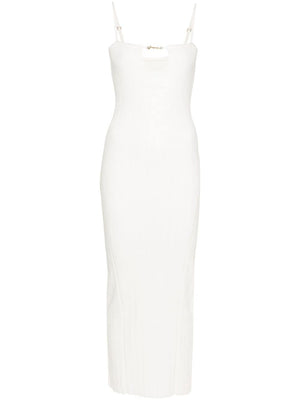 JACQUEMUS Keyhole Neck Adjustable Strap Mini Dress