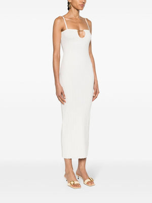 JACQUEMUS Keyhole Neck Adjustable Strap Mini Dress