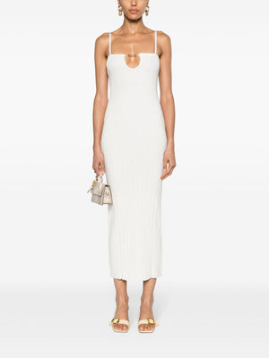 JACQUEMUS Keyhole Neck Adjustable Strap Mini Dress