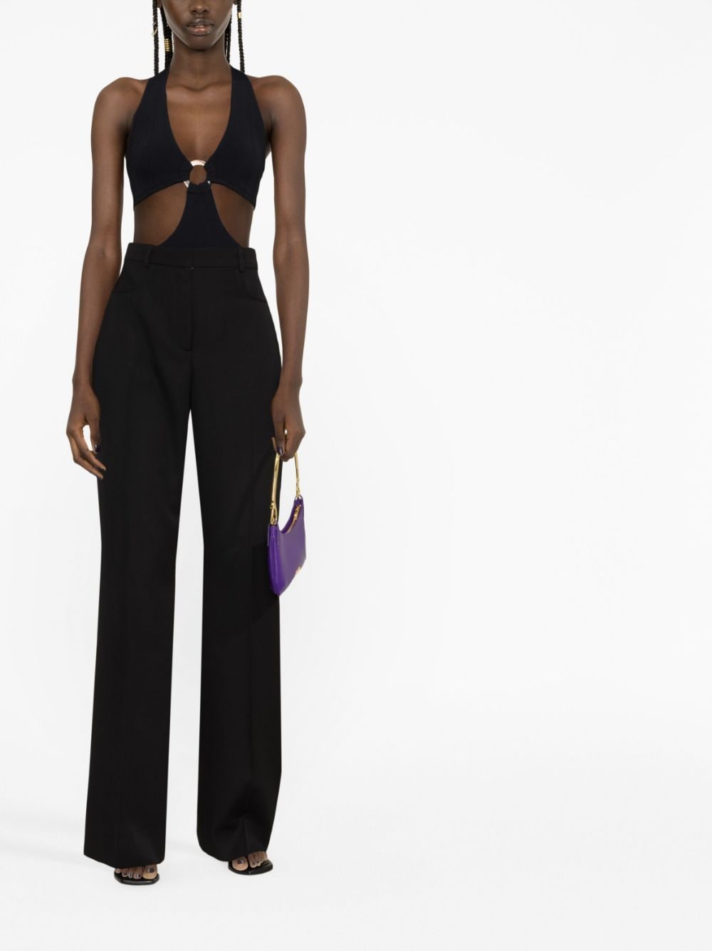 JACQUEMUS High-Waisted Flared Trousers