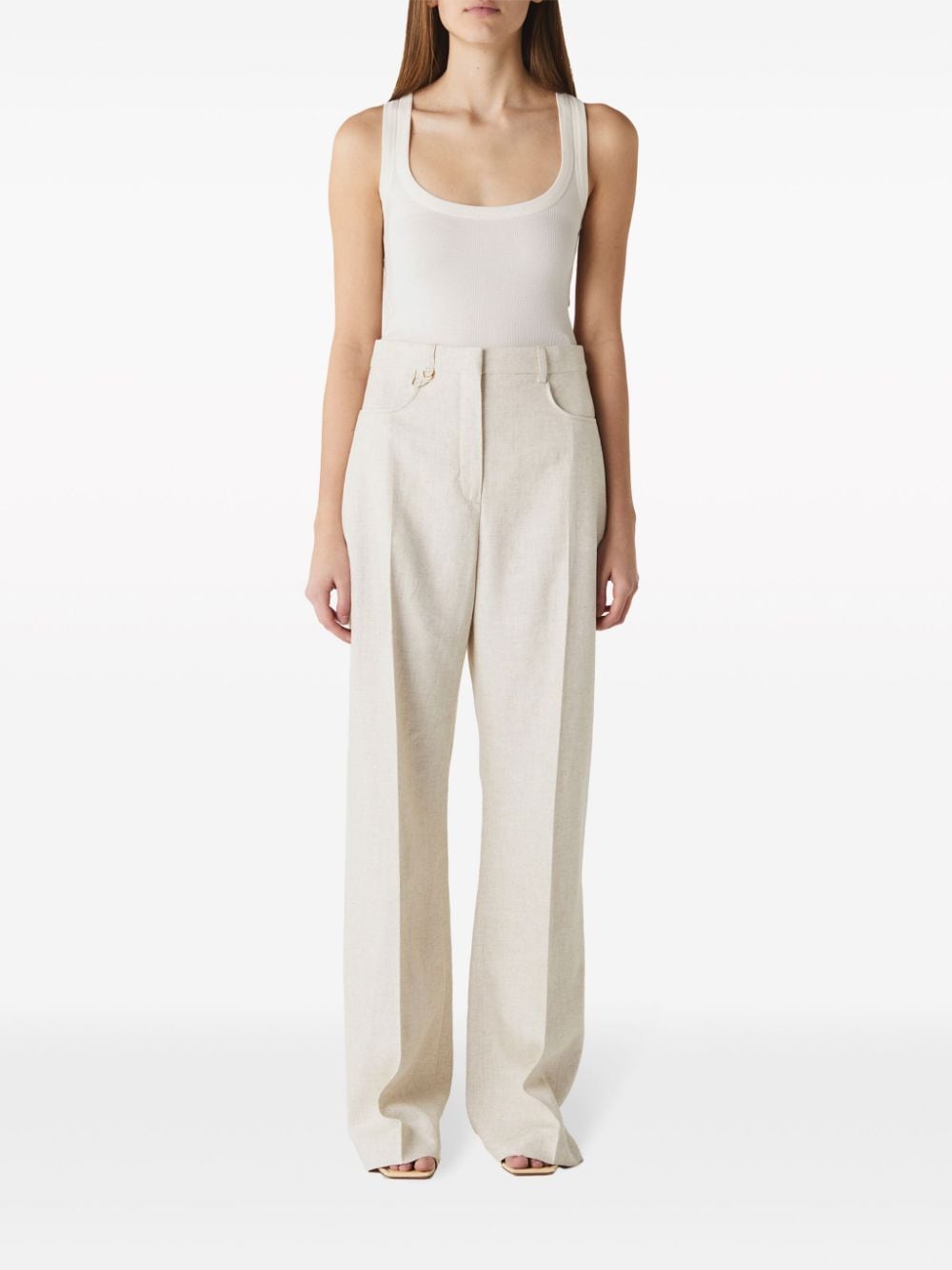 JACQUEMUS High-Waisted Flared Trousers