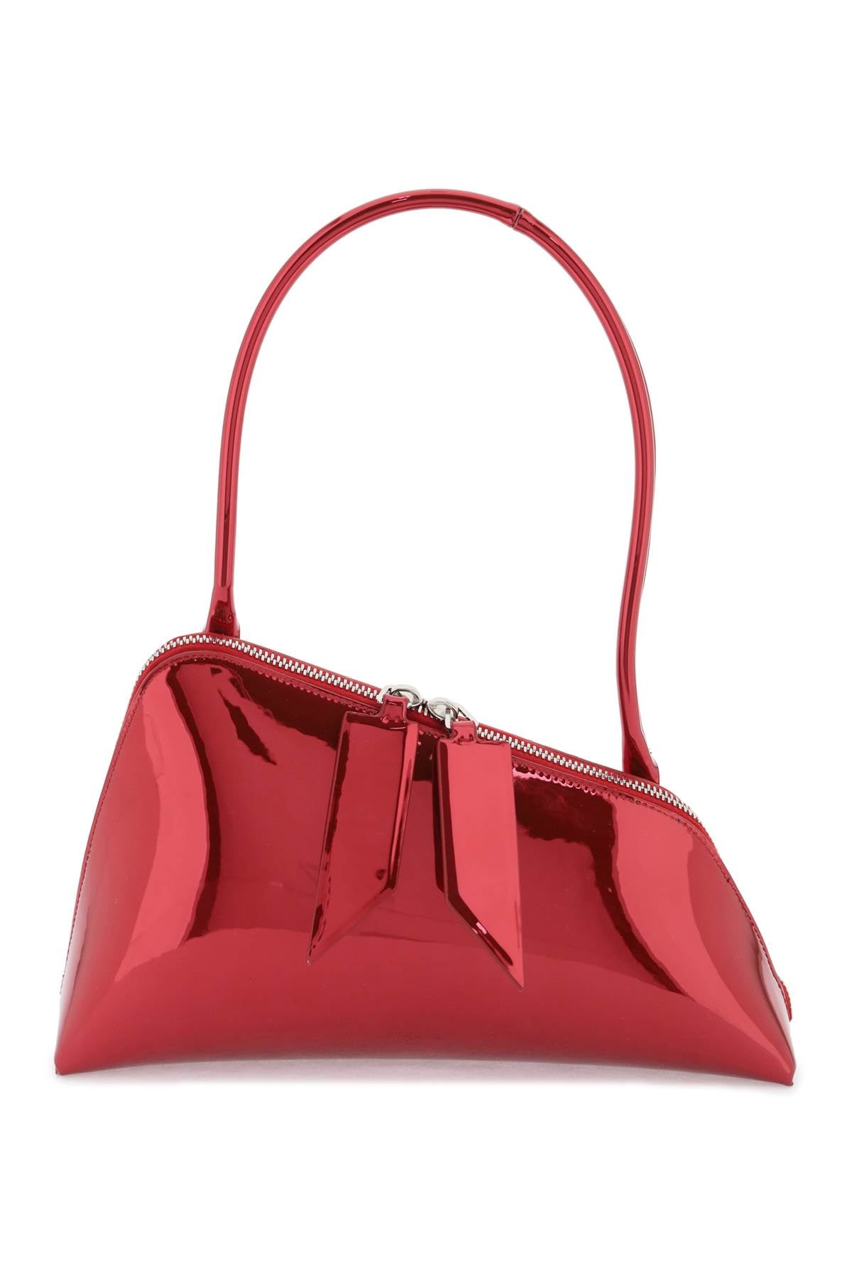 THE ATTICO Red Mirror-Effect Sunrise Shoulder Bag for Women