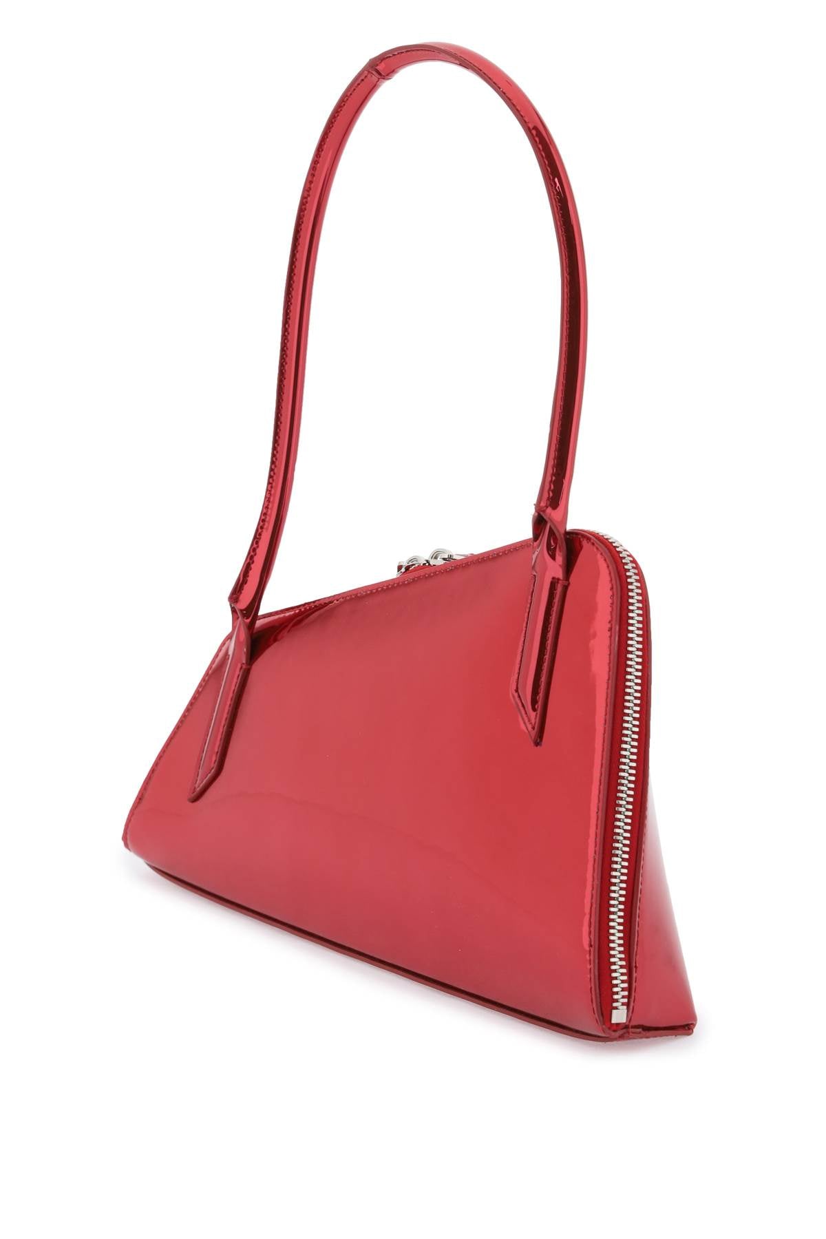 THE ATTICO Red Mirror-Effect Sunrise Shoulder Bag for Women