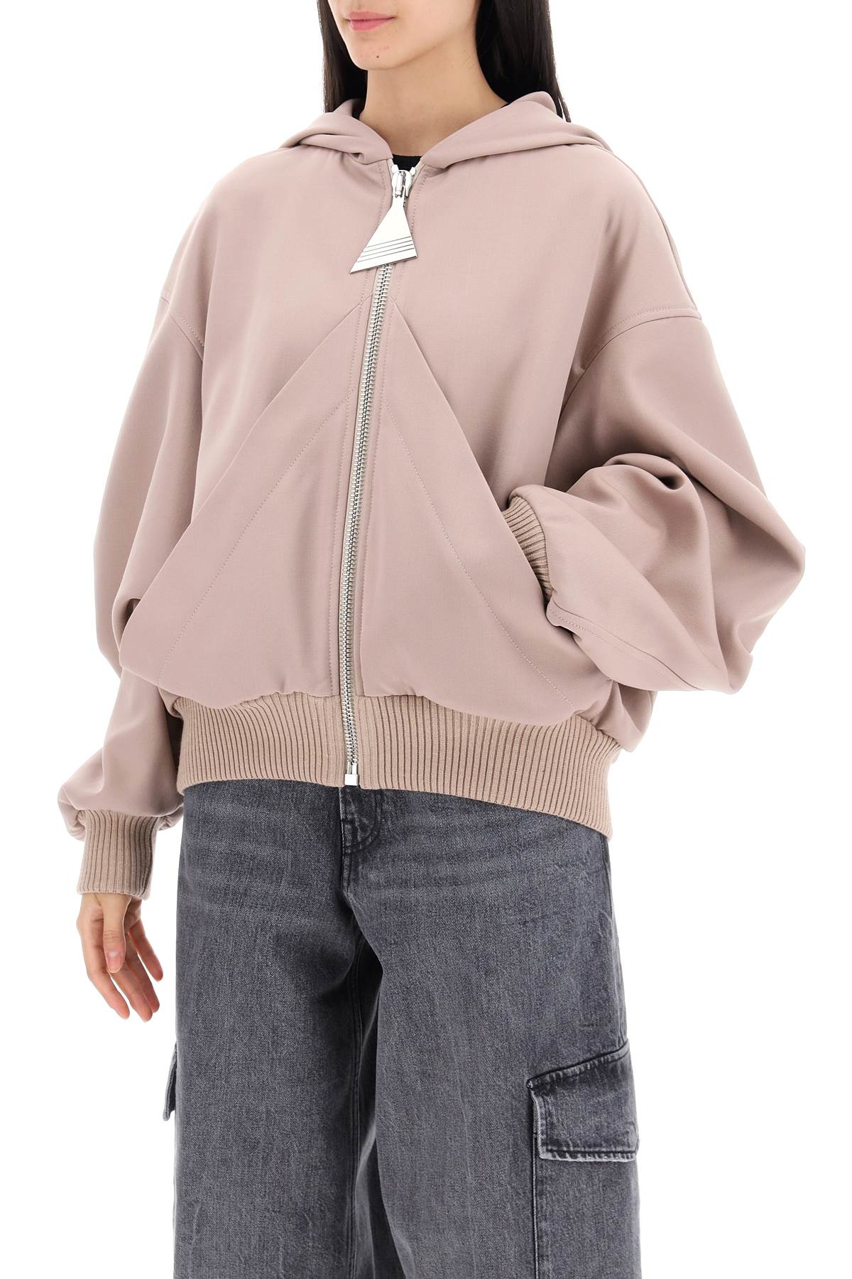 THE ATTICO Oversized Hooded Bomber Jacket - Women's - Size 38