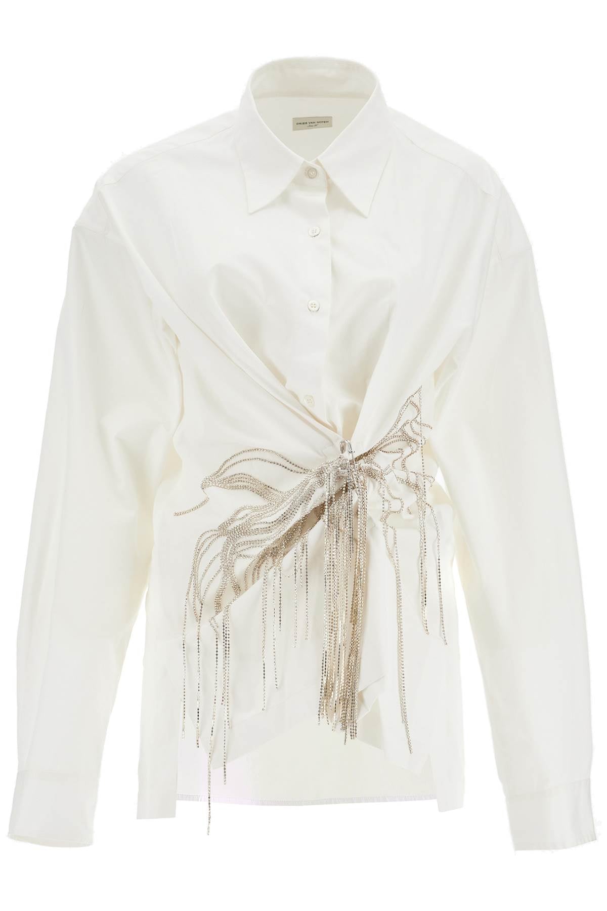 DRIES VAN NOTEN Clicks Embroidered Long Sleeve Shirt - Women's