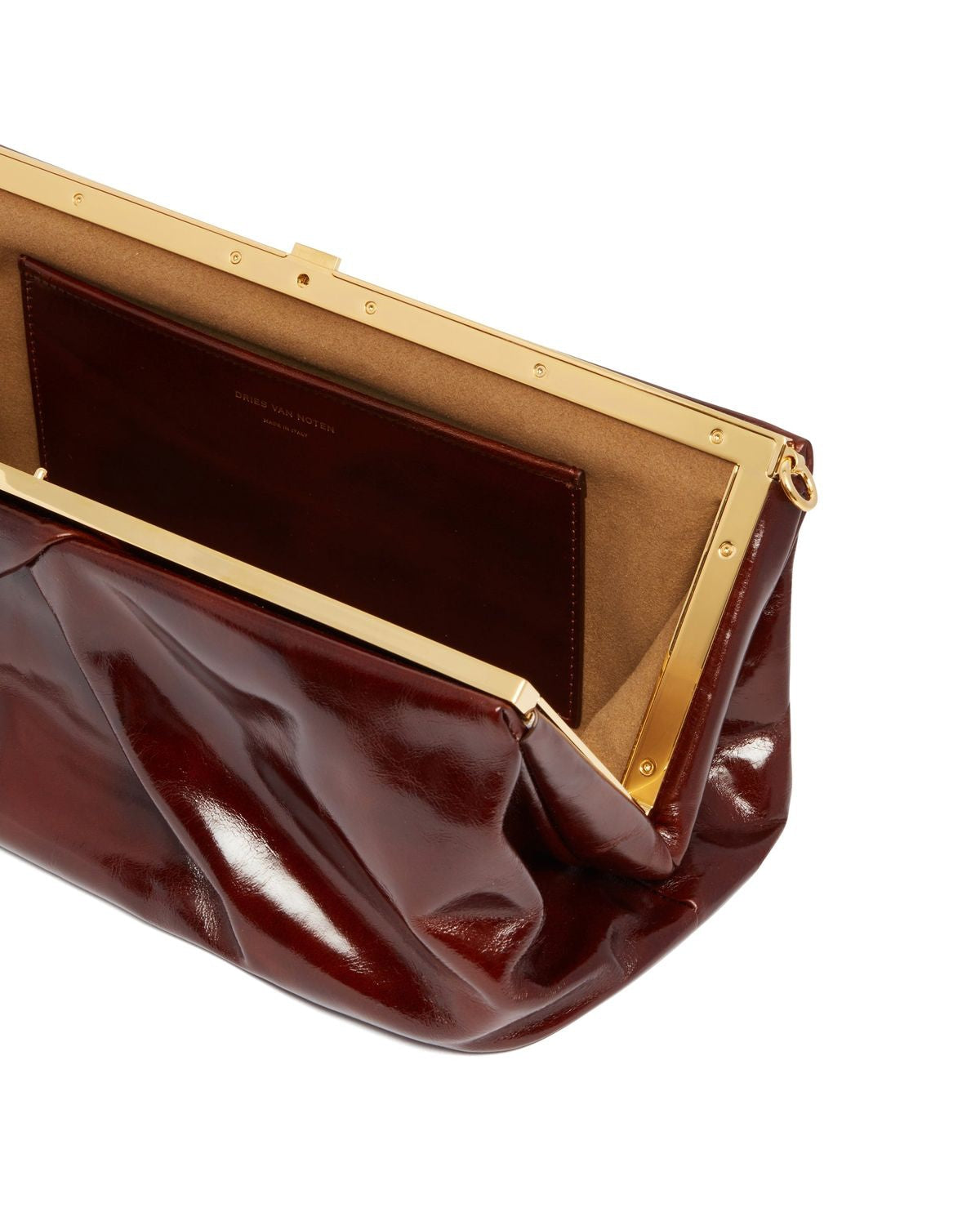 DRIES VAN NOTEN Large Leather Clutch Handbag