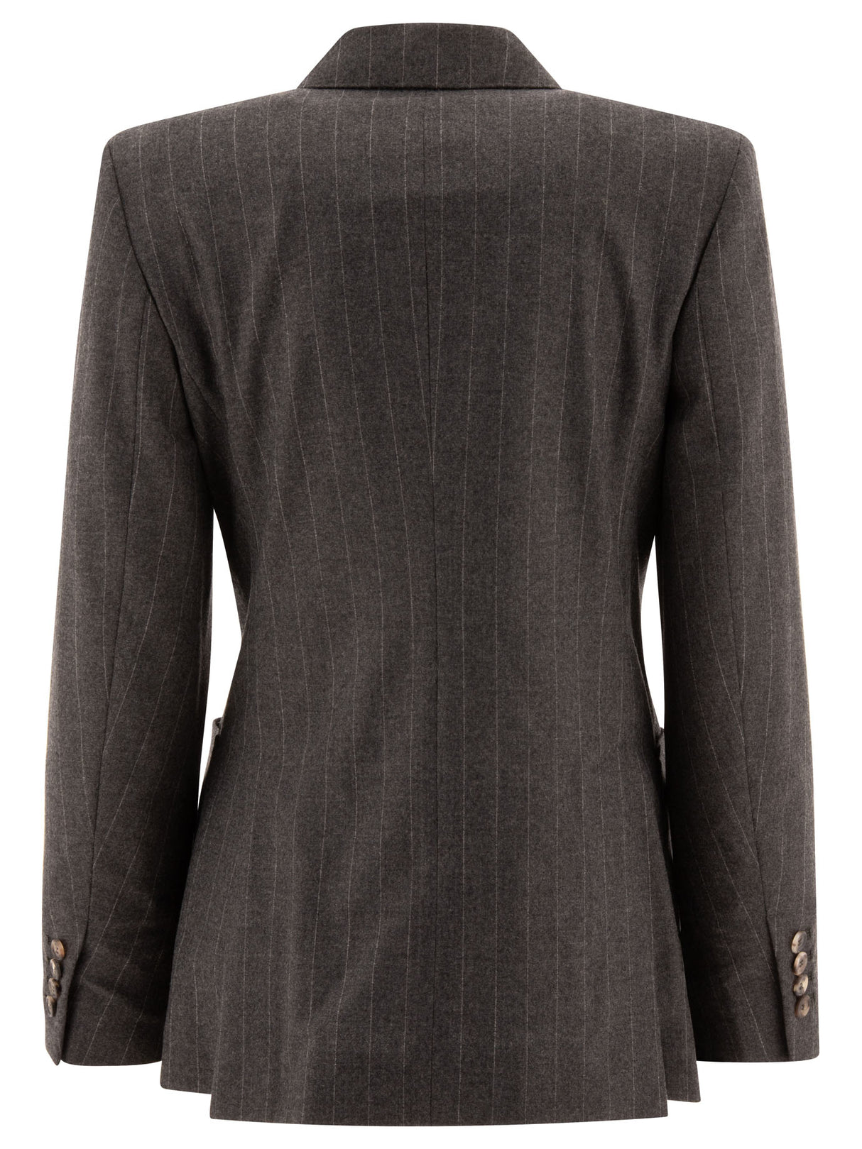 MAX MARA Pinstripe Blazer with Long Sleeves - Regular Fit