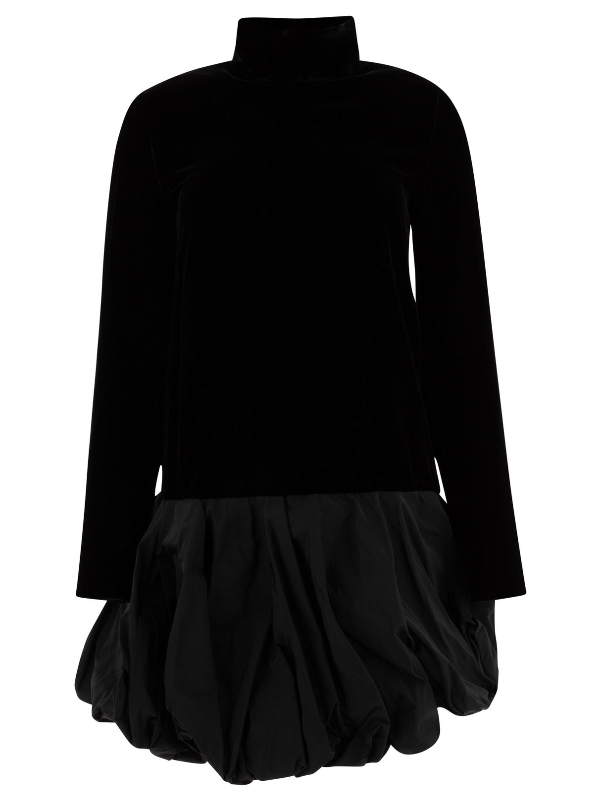 MAX MARA PIANOFORTE Elegant Long Sleeve Velvet Dress