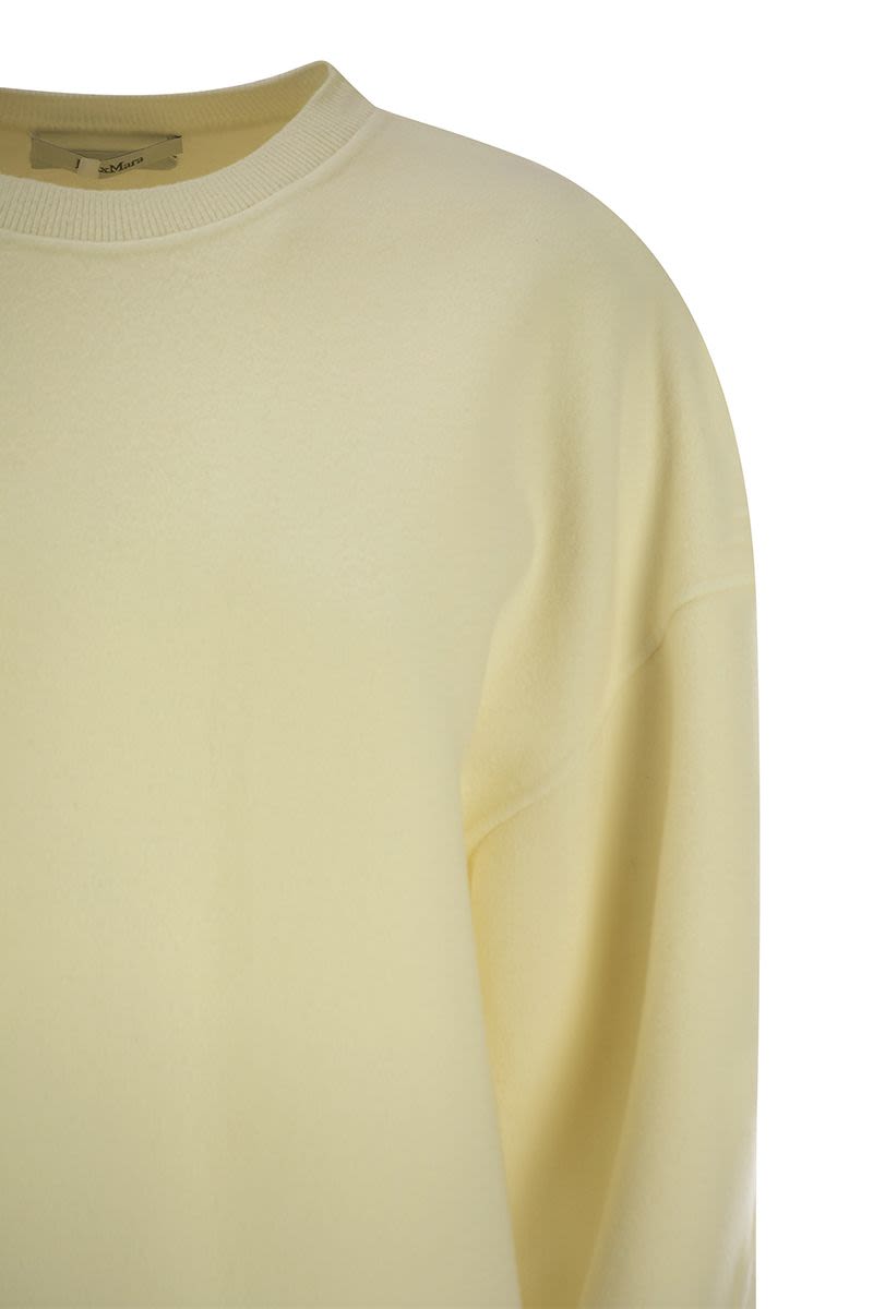 MAX MARA Slightly Oversized Crewneck Wool and Cashmere Sweatshirt