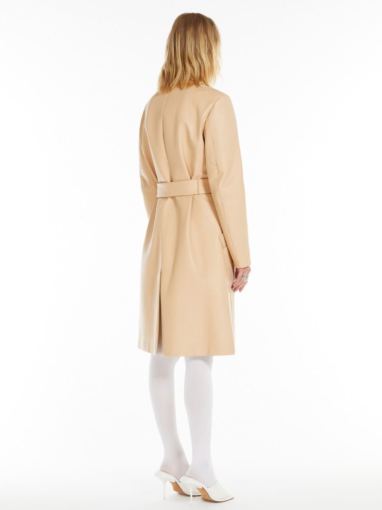 MAX MARA SPORTMAX Luxe Leather Trench Coat for Women