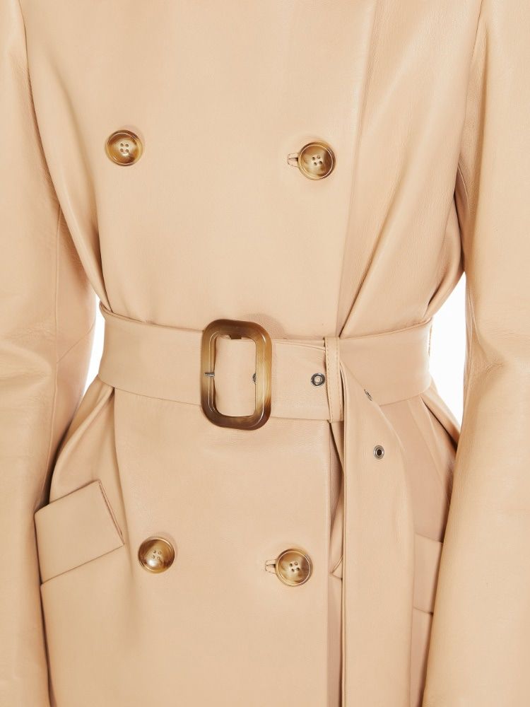 MAX MARA SPORTMAX Luxe Leather Trench Coat for Women