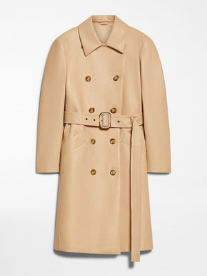 MAX MARA SPORTMAX Luxe Leather Trench Coat for Women