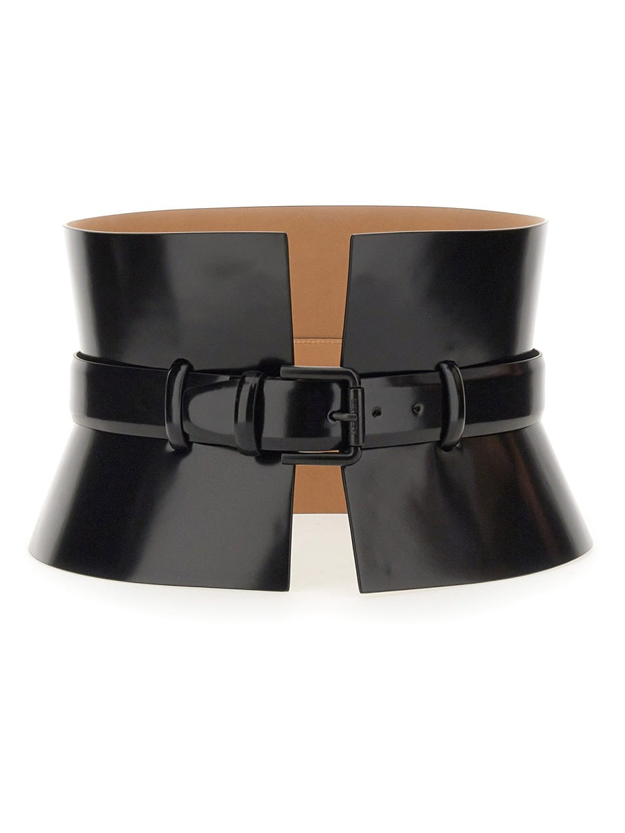 MAX MARA Leather Bustier Belt for Women