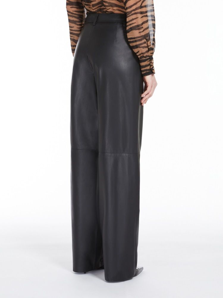 MAX MARA STUDIO Luxe Leather Trousers for Women - FW25 Edition