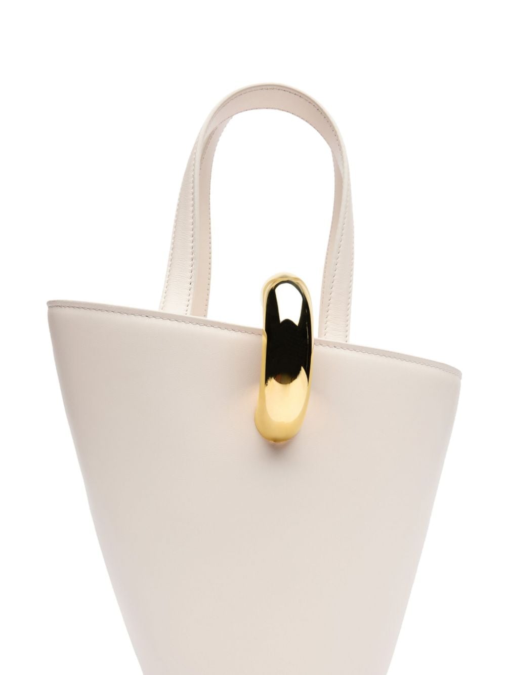 JACQUEMUS Mini Leather Asymmetric Handbag