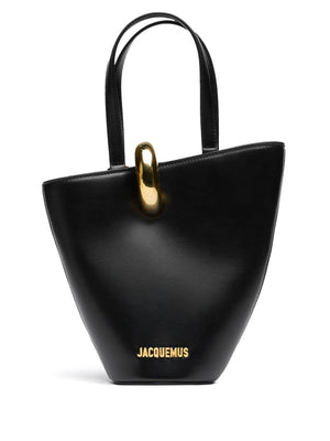 JACQUEMUS Mini Leather Asymmetric Handbag