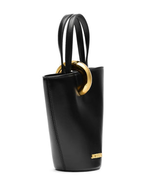 JACQUEMUS Mini Leather Asymmetric Handbag